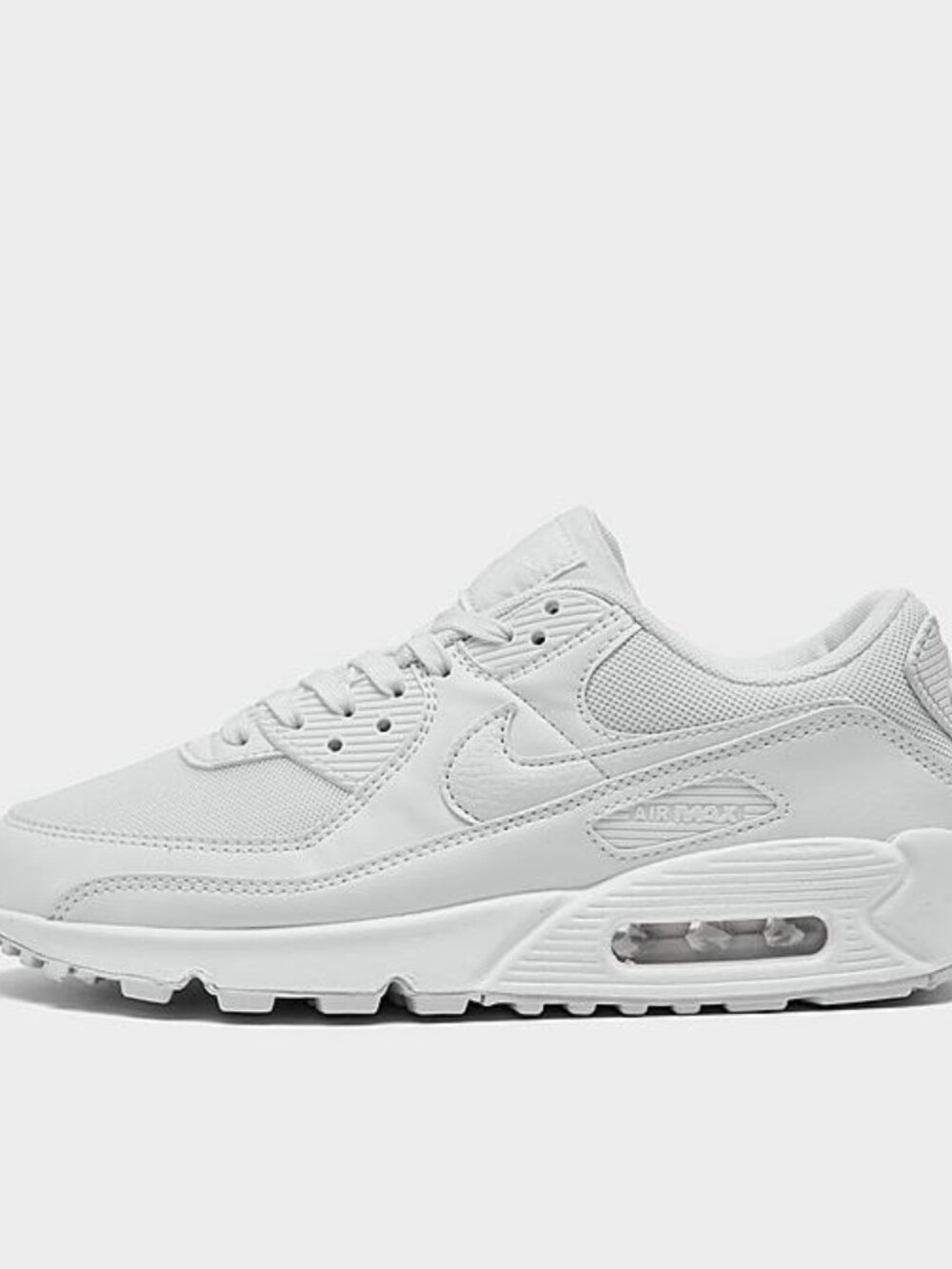 Women's Nike Air Max 90 Shoes - Triple White DH8010-100 - Picture 3 of 9